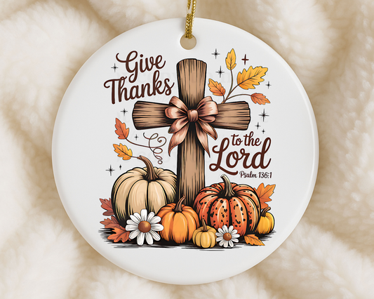 Give Thanks to the Lord - Ornament Decals
