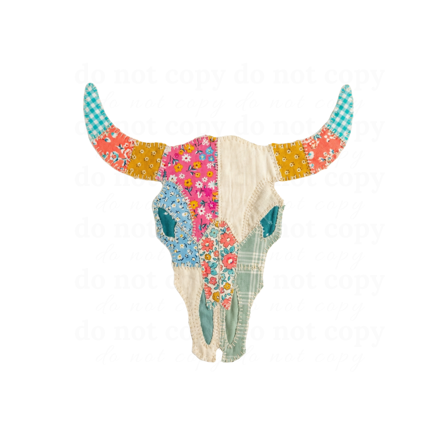 Floral Bull Skull - DTF TRANSFERS