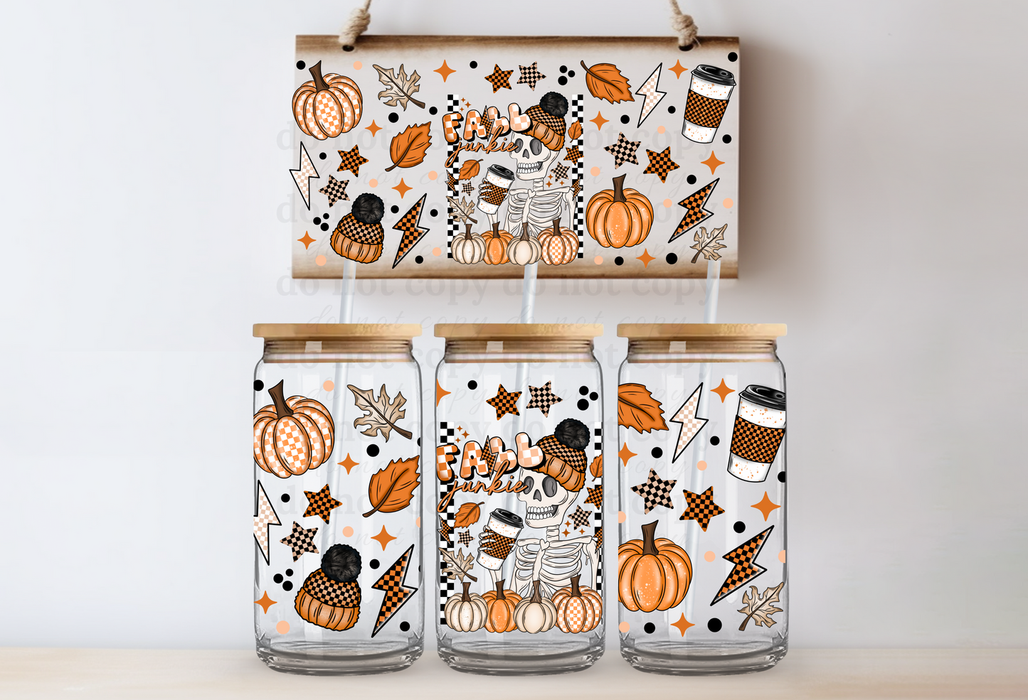 Fall Junkie - UV DTF Cup Wrap