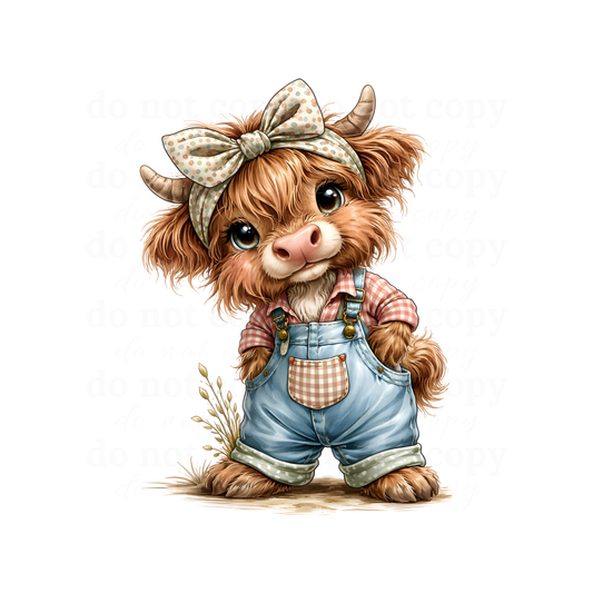 Western Highland Cow  - DTF TRANSFERS