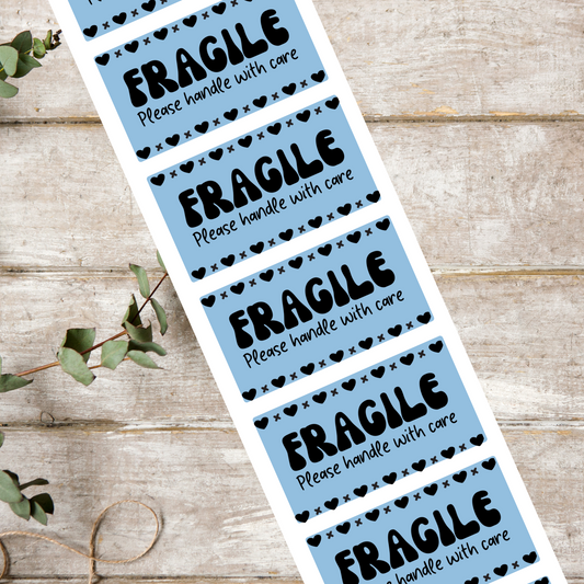 Fragile please handle with care - Packaging Stickers (100 pack)