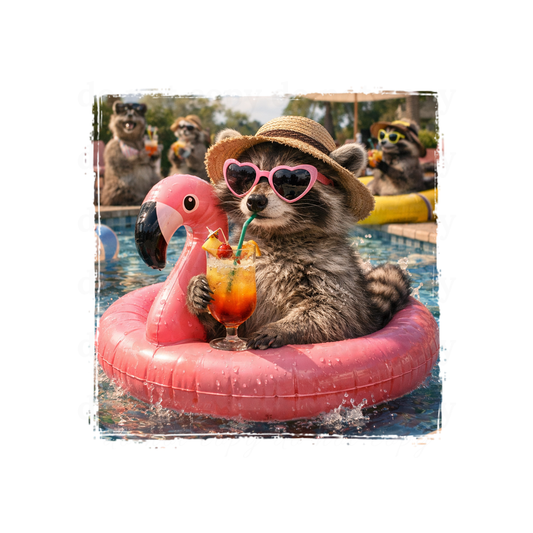 Raccoon Summer - DTF TRANSFERS
