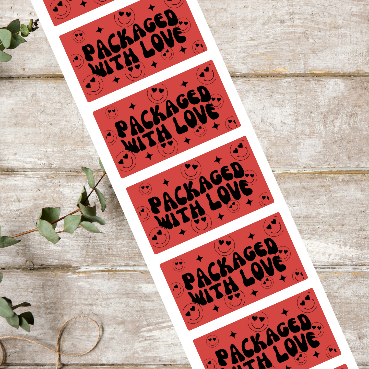 Packaged with Love - Packaging Stickers (100 pack)