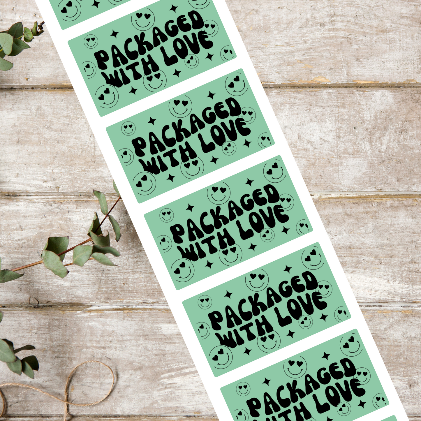 Packaged with Love - Packaging Stickers (100 pack)