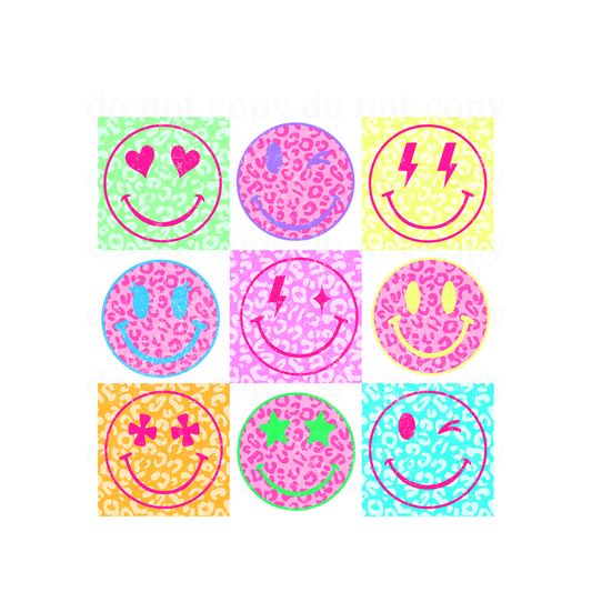 Happy Faces - DTF TRANSFERS