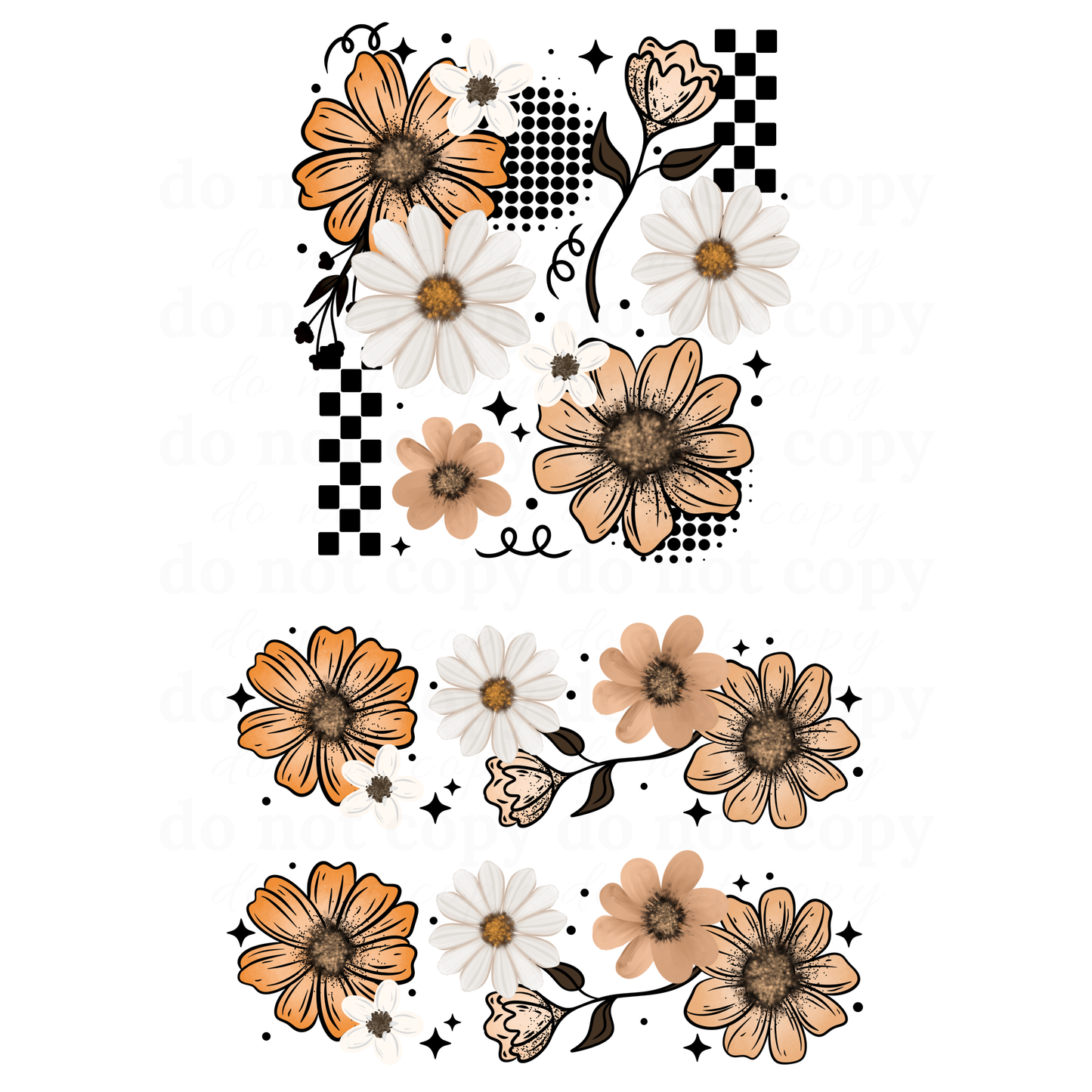 Floral w/sleeves - DTF TRANSFERS