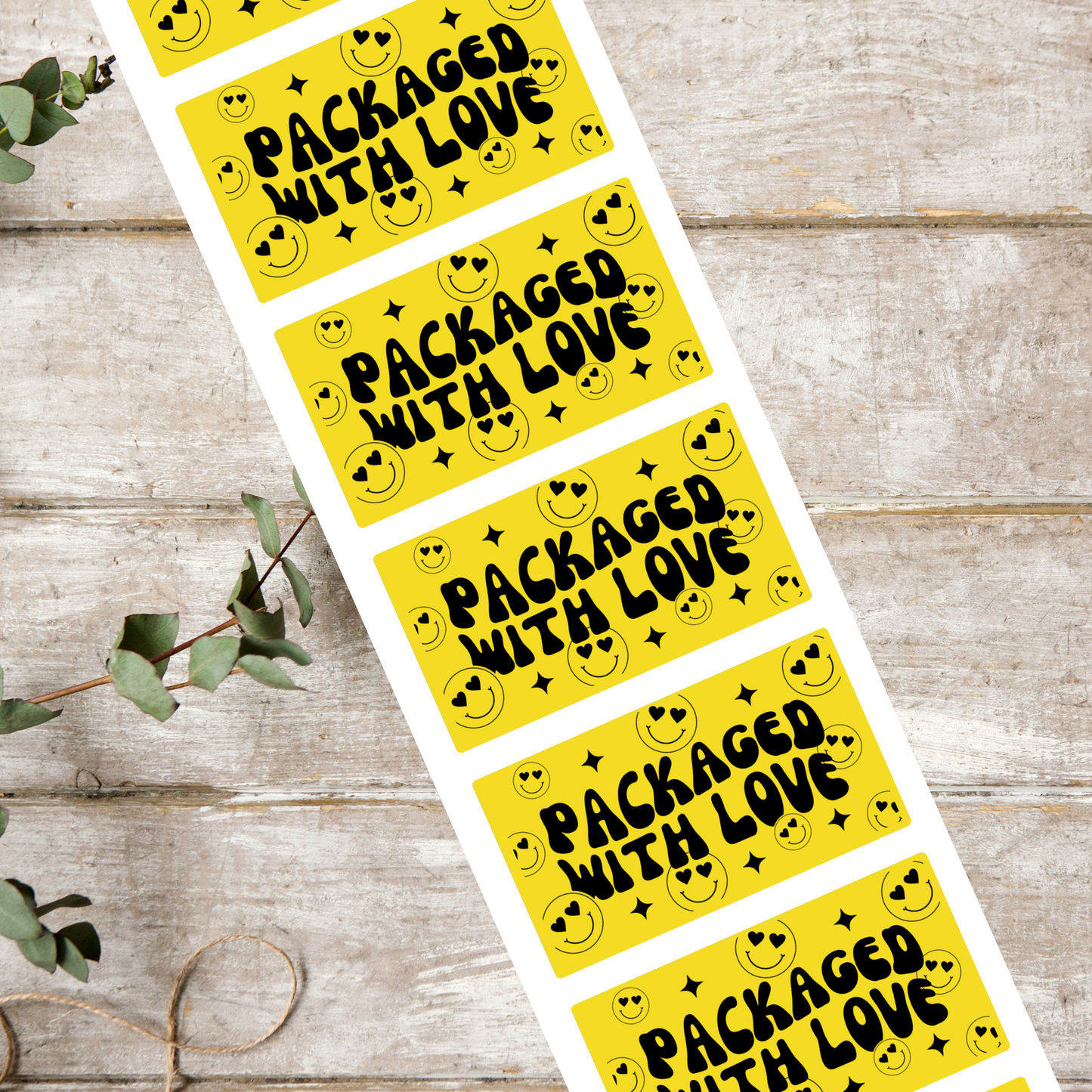 Packaged with Love - Packaging Stickers (100 pack)