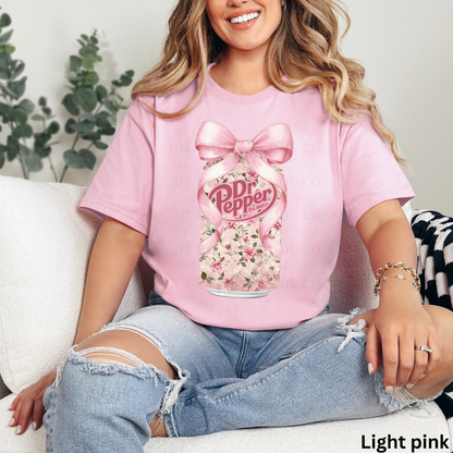 Pink floral Dr. Pepper - DTF TRANSFER