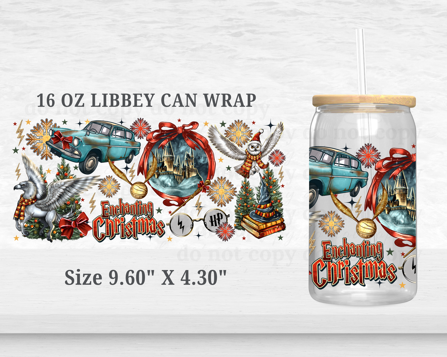 Enchanting Christmas- UV DTF 16oz Cup Wrap