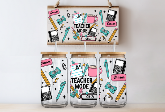 Teacher Mode - UV DTF Cup Wrap