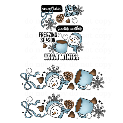 Hello Winter w/sleeve - DTF TRANSFERS