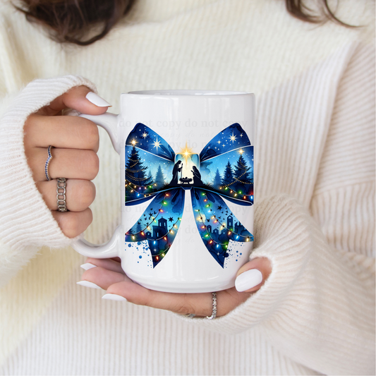 Nativity Bow - UV DTF 4" Decal