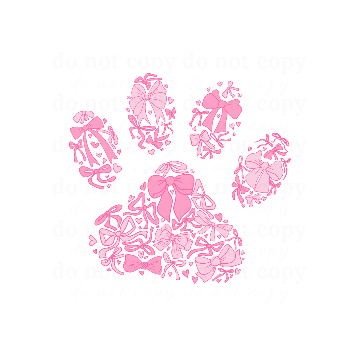 Bow Paw Print - DTF TRANSFERS