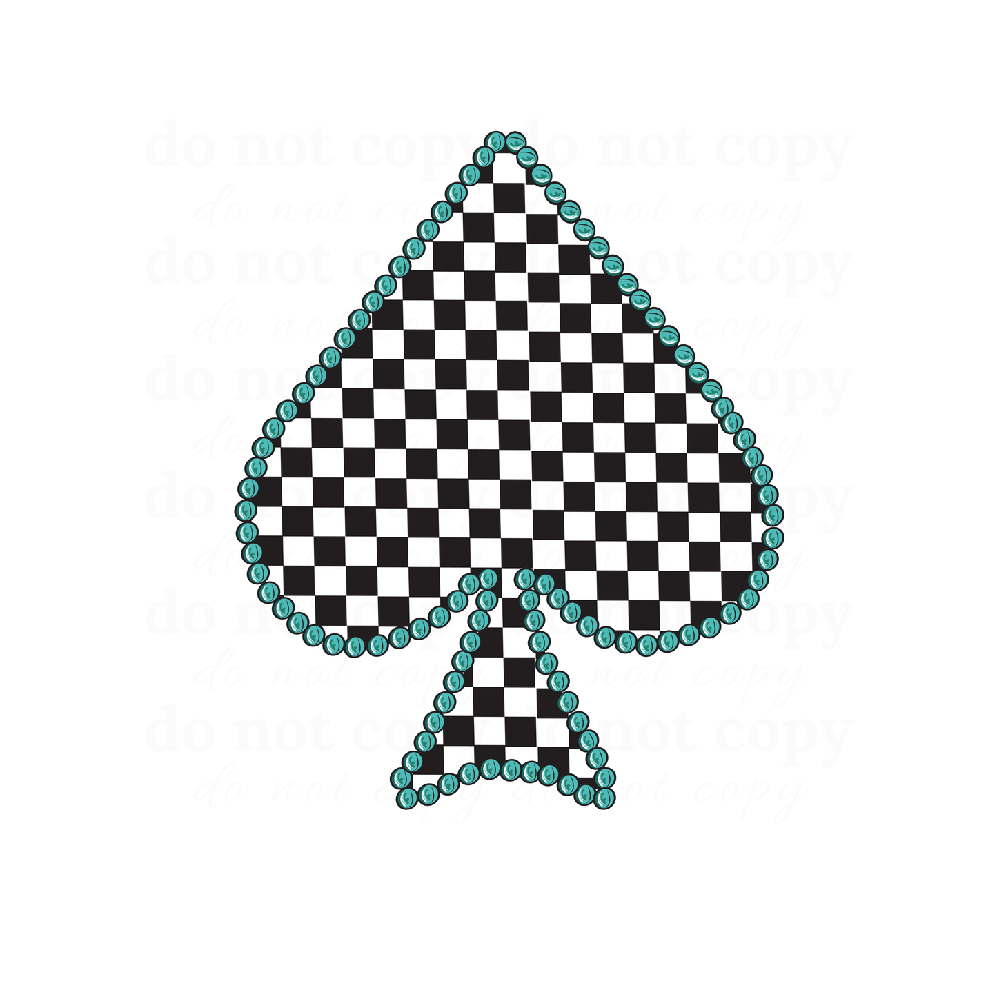 Checkered spade - DTF TRANSFERS