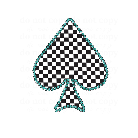 Checkered spade - DTF TRANSFERS