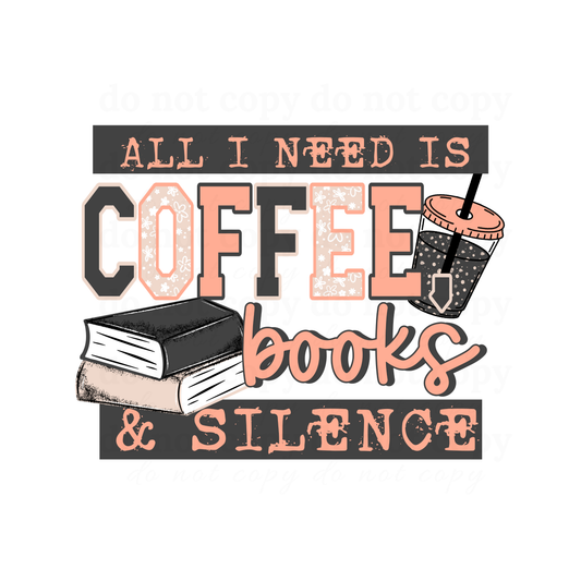 Coffee and Books - DTF TRANSFERS