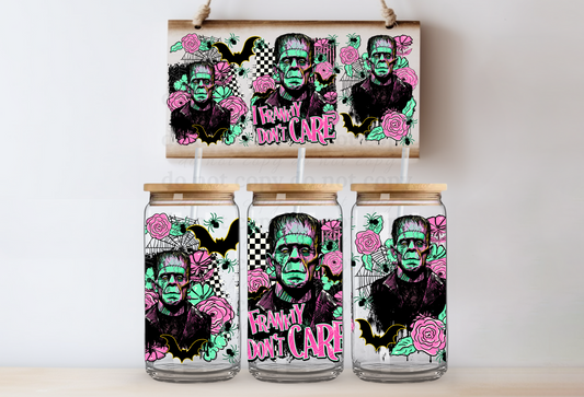 I frankly don't care - UV DTF Cup Wrap