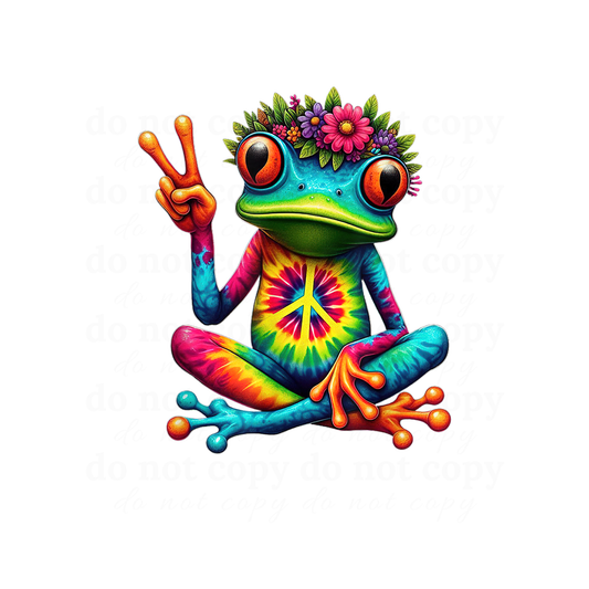 Tie Dye Frog - DTF TRANSFERS