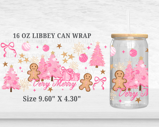 Very Merry - UV DTF 16oz Cup Wrap