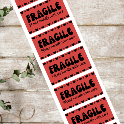Fragile please handle with care - Packaging Stickers (100 pack)