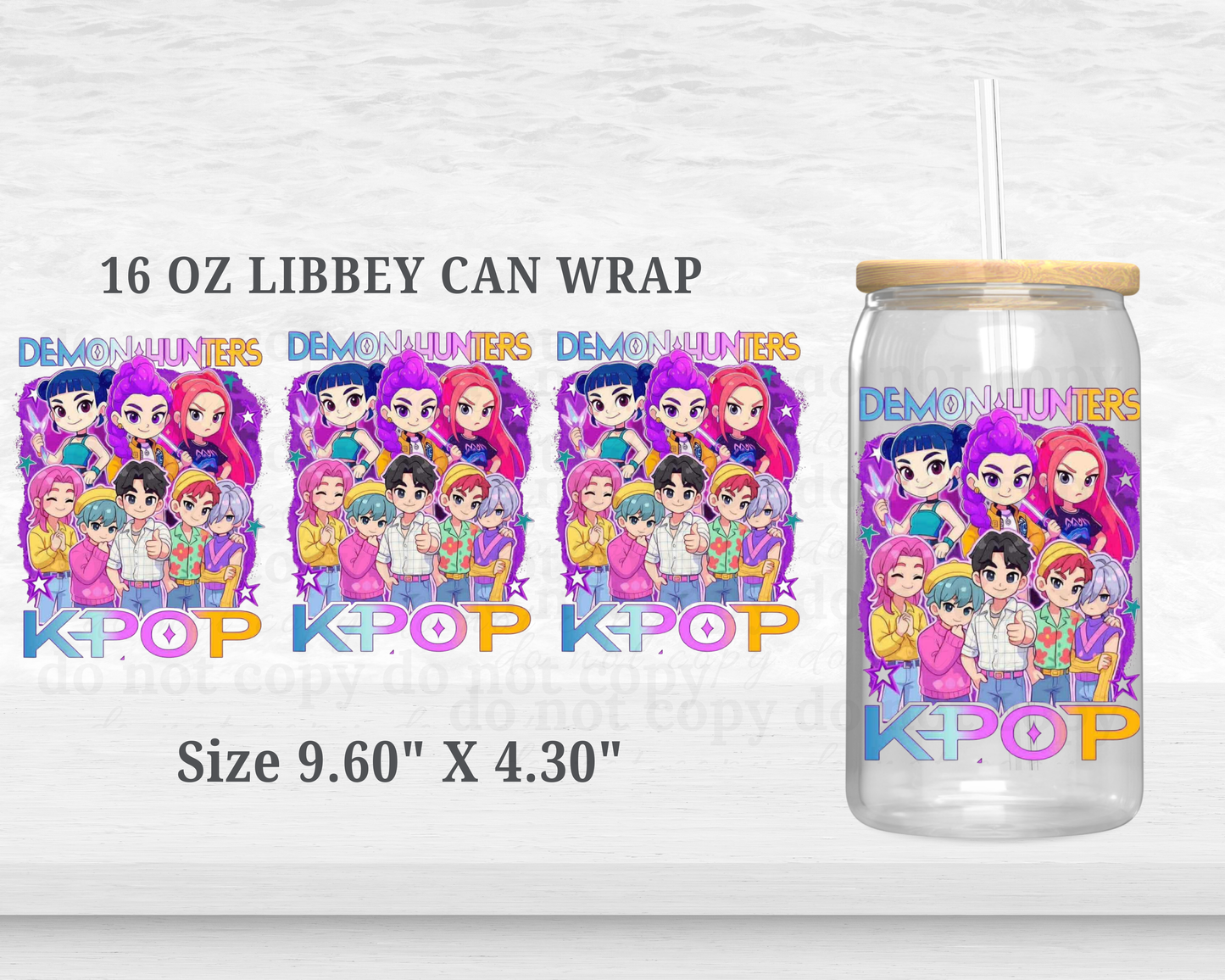 Kpop - UV DTF 16oz Cup Wrap