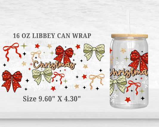 Christmas - UV DTF 16oz Cup Wrap