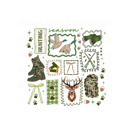 Hunting Collage 8" YOUTH - DTF TRANSFERS