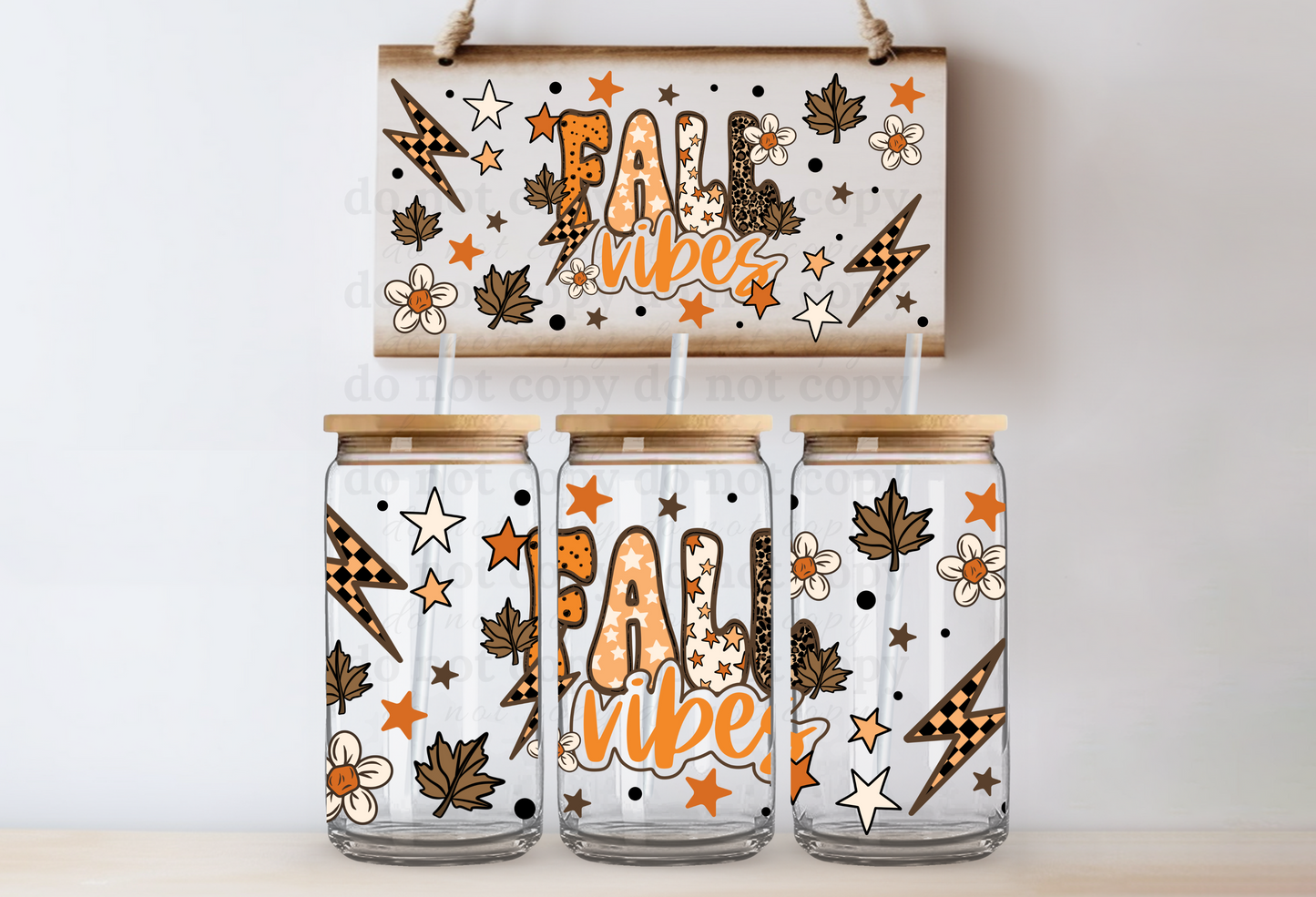 Fall Vibes - UV DTF Cup Wrap