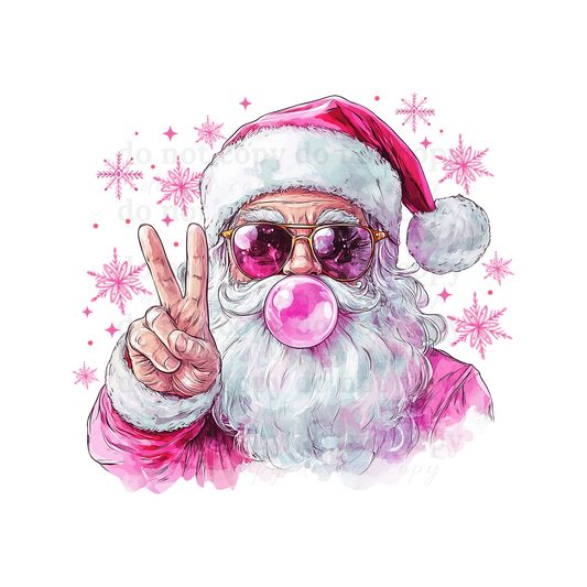 Santa Blowing Bubbles - DTF TRANSFERS