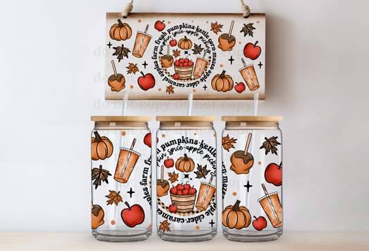 Fresh Pumpkins - UV DTF Cup Wrap