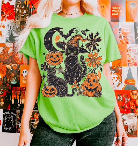 Halloween Black Cat - DTF TRANSFERS
