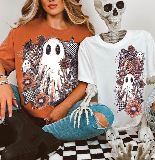 Boo Floral (Sleeves not included) - DTF TRANSFERS