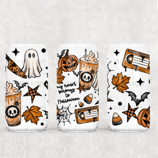 My heart belong to halloween - UV DTF Cup Wrap