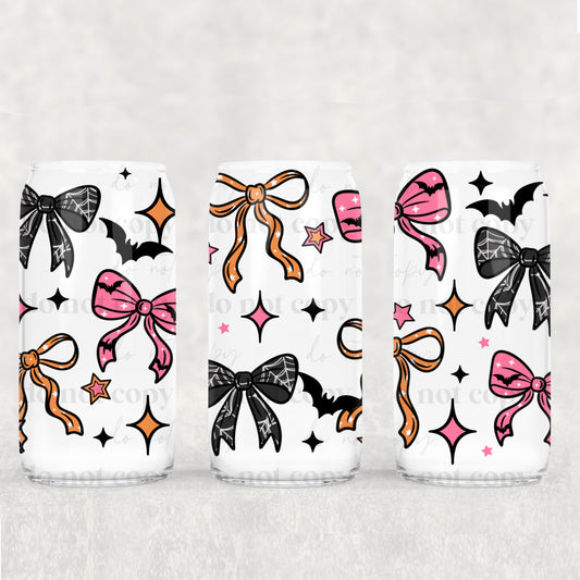 Spooky Bows - UV DTF 16oz Cup Wrap