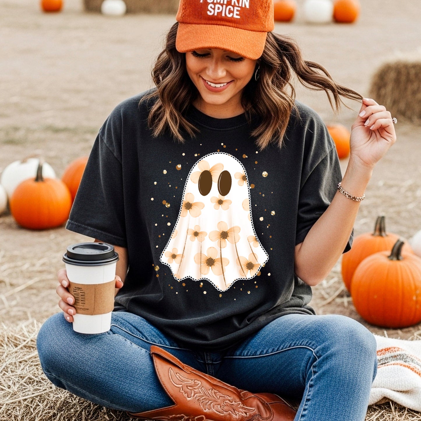 Floral Splatter Ghost - DTF TRANSFERS