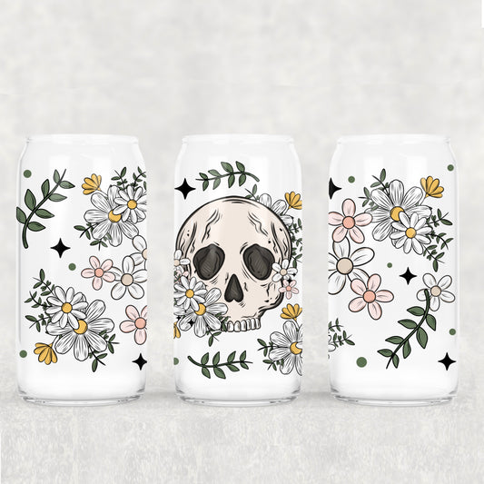 Floral Skellie - UV DTF Cup Wrap