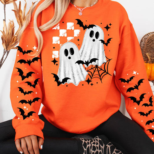 Ghost and bats w/sleeves - DTF TRANSFERS