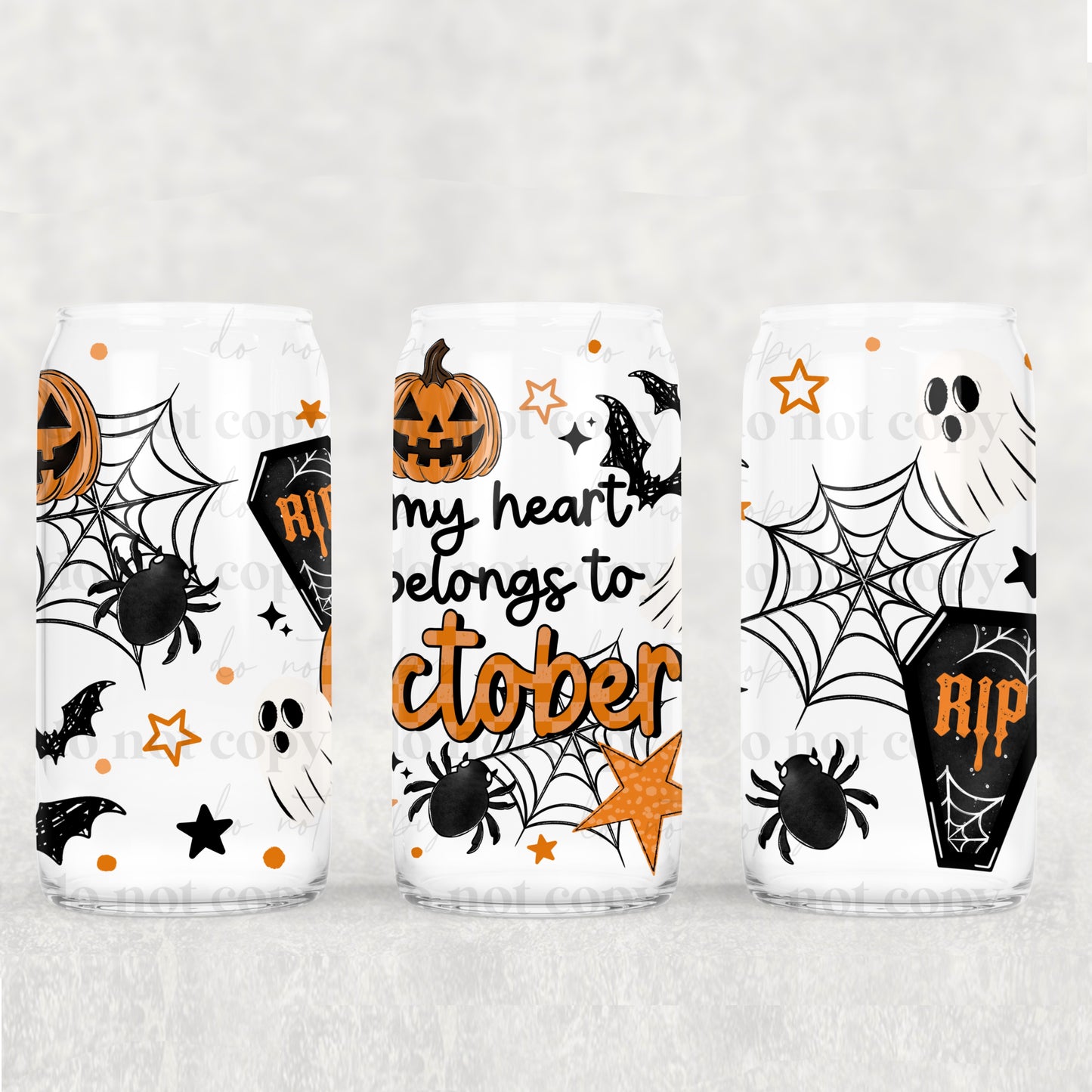 My heart belongs to October - 16oz Cup Wrap