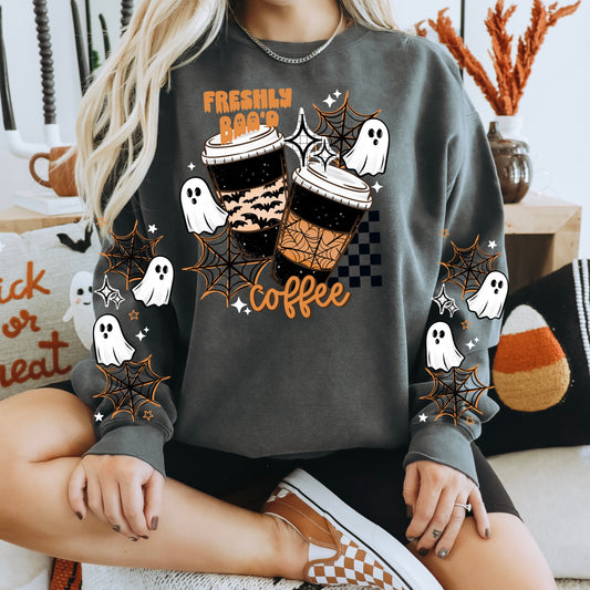 Freshly Boo'd Coffee w/sleeves - DTF TRANSFERS