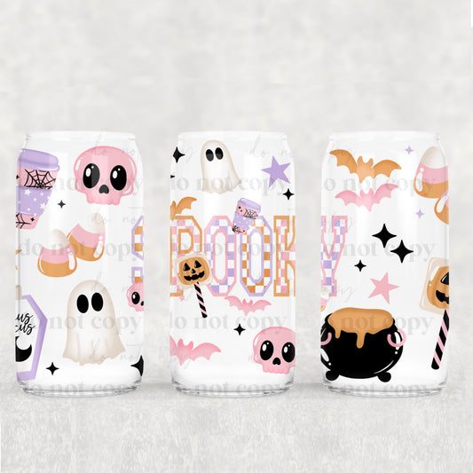 Pastel Varsity Spooky - UV DTF Cup Wrap