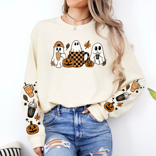 Fall Ghosties (Sleeve not Included) - DTF TRANSFERS