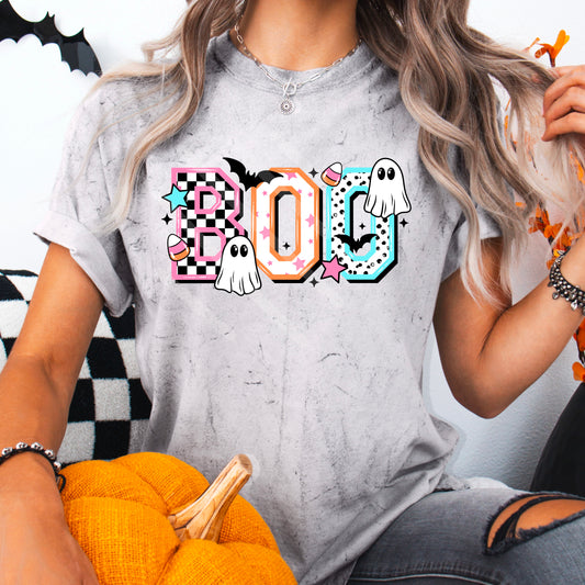 Checkered Boo - DTF TRANSFER
