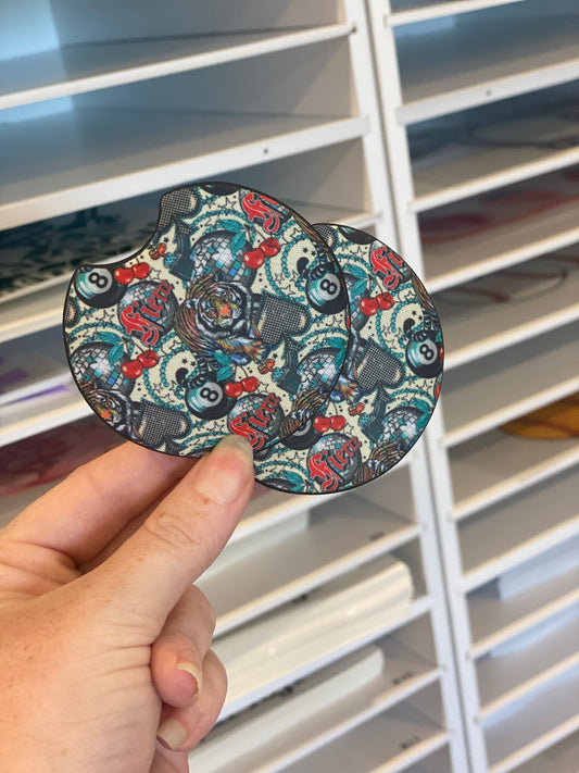 Fierce  - Premade Car Coasters