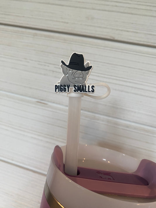 Piggy Smalls  - 10mm Straw Toppers