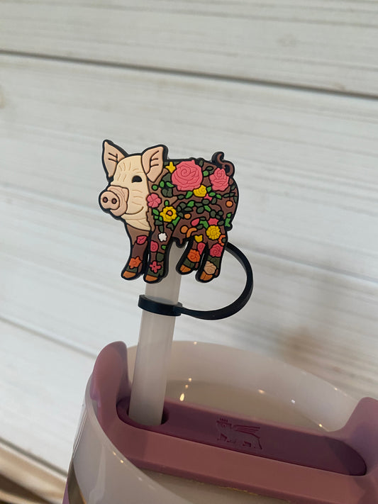 Floral Big - 10mm Straw Toppers