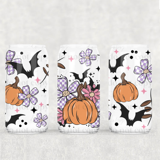 Pumpkin Floral - UV DTF Cup Wrap