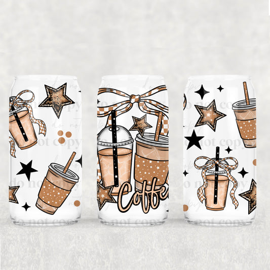 Coffee Bow - UV DTF 16oz Cup Wrap