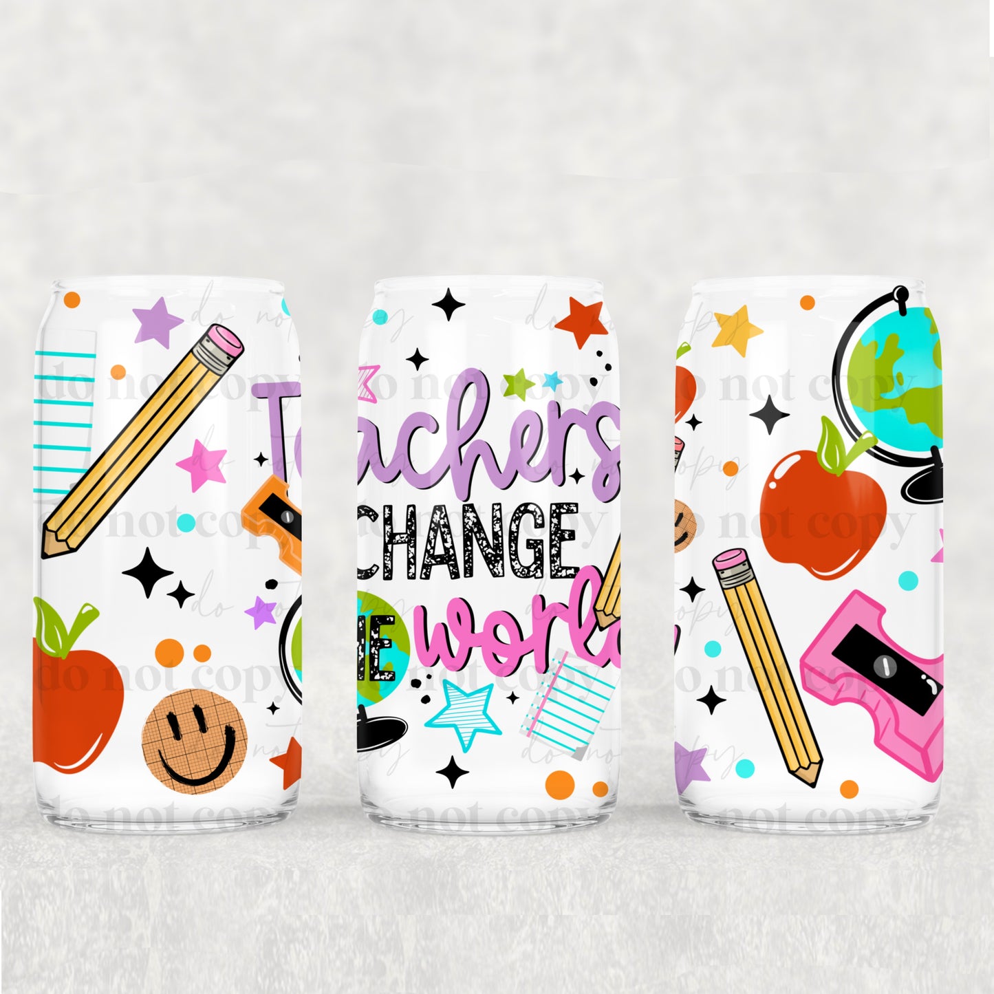 Teacher Change the World - 16oz Cup Wrap