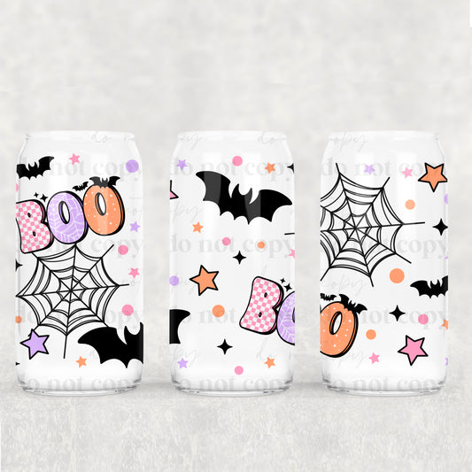 Boo Black Bats - UV DTF Cup Wrap
