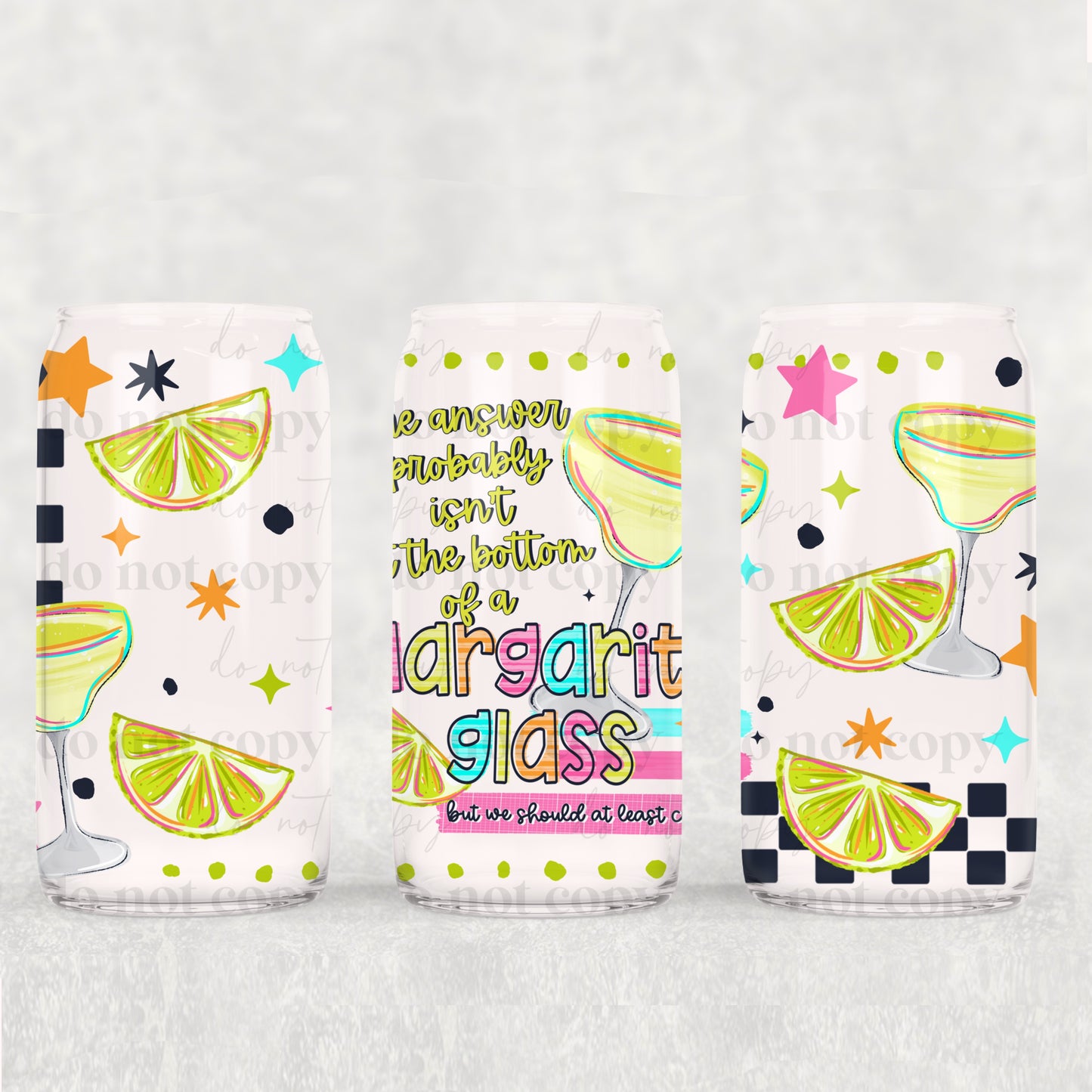 Margarita Glass - 16oz Cup Wrap